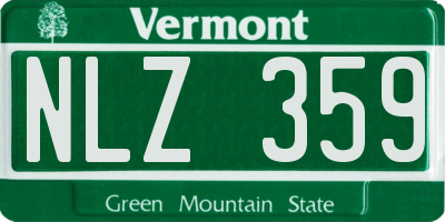 VT license plate NLZ359