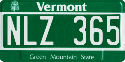 VT license plate NLZ365