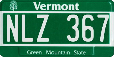 VT license plate NLZ367