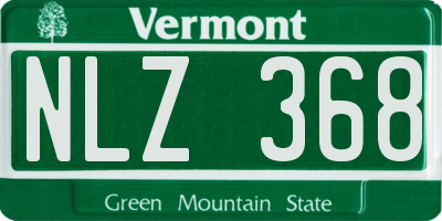 VT license plate NLZ368