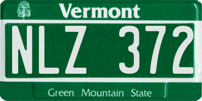 VT license plate NLZ372
