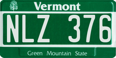 VT license plate NLZ376