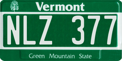 VT license plate NLZ377
