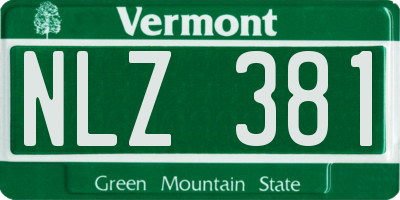 VT license plate NLZ381