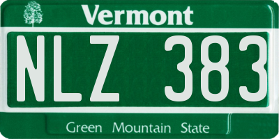 VT license plate NLZ383