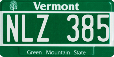 VT license plate NLZ385