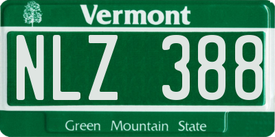 VT license plate NLZ388