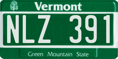 VT license plate NLZ391
