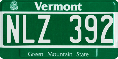VT license plate NLZ392