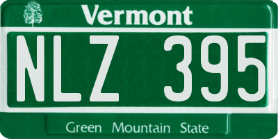 VT license plate NLZ395