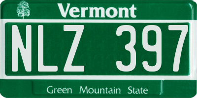 VT license plate NLZ397