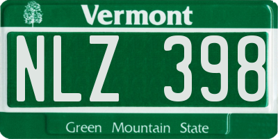 VT license plate NLZ398