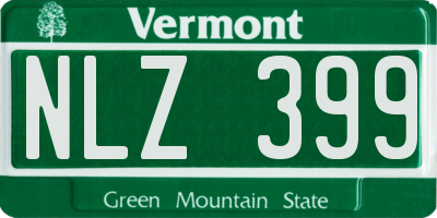 VT license plate NLZ399