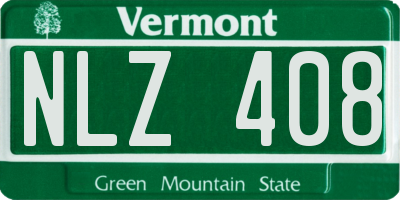 VT license plate NLZ408