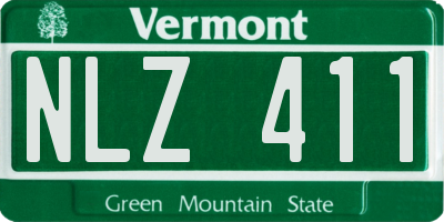 VT license plate NLZ411
