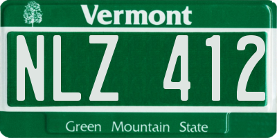 VT license plate NLZ412