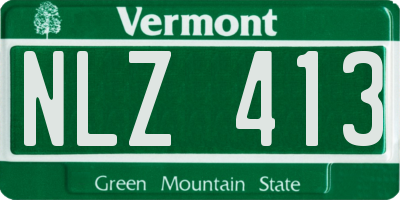 VT license plate NLZ413