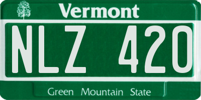 VT license plate NLZ420