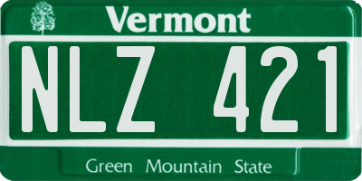 VT license plate NLZ421