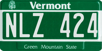 VT license plate NLZ424