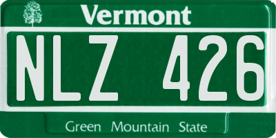 VT license plate NLZ426