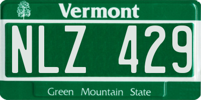 VT license plate NLZ429