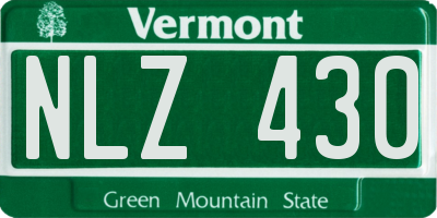 VT license plate NLZ430