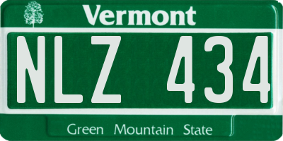 VT license plate NLZ434