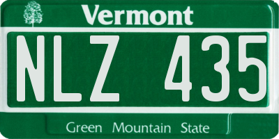 VT license plate NLZ435
