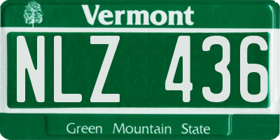 VT license plate NLZ436