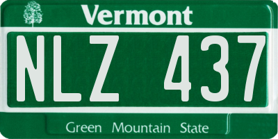 VT license plate NLZ437