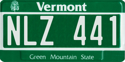 VT license plate NLZ441