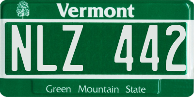 VT license plate NLZ442