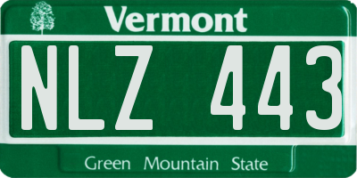 VT license plate NLZ443