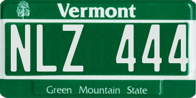 VT license plate NLZ444