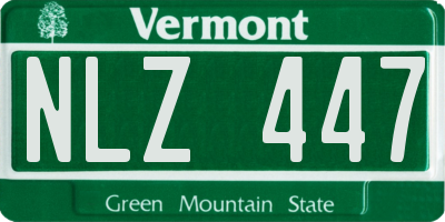 VT license plate NLZ447