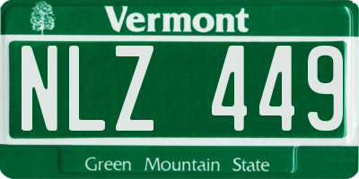 VT license plate NLZ449