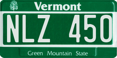 VT license plate NLZ450