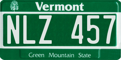 VT license plate NLZ457