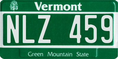 VT license plate NLZ459