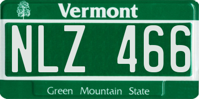 VT license plate NLZ466