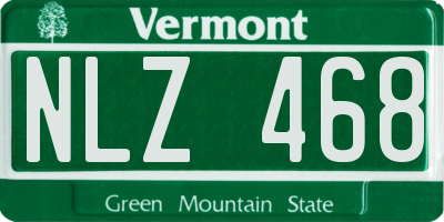 VT license plate NLZ468