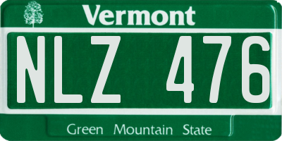 VT license plate NLZ476