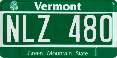 VT license plate NLZ480