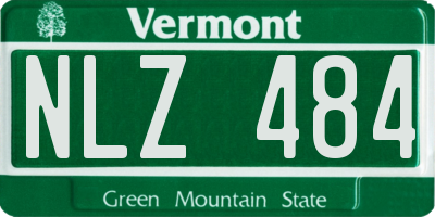 VT license plate NLZ484