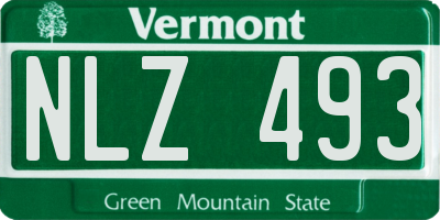 VT license plate NLZ493