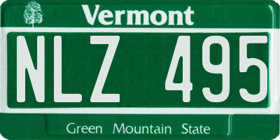 VT license plate NLZ495