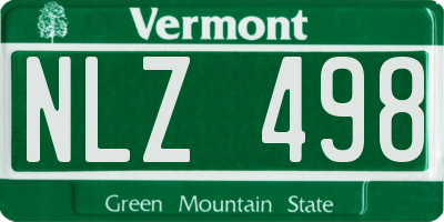 VT license plate NLZ498