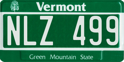 VT license plate NLZ499