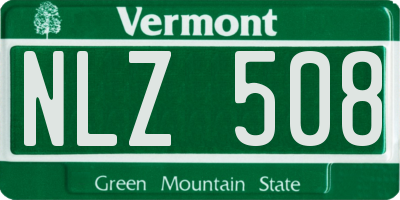 VT license plate NLZ508